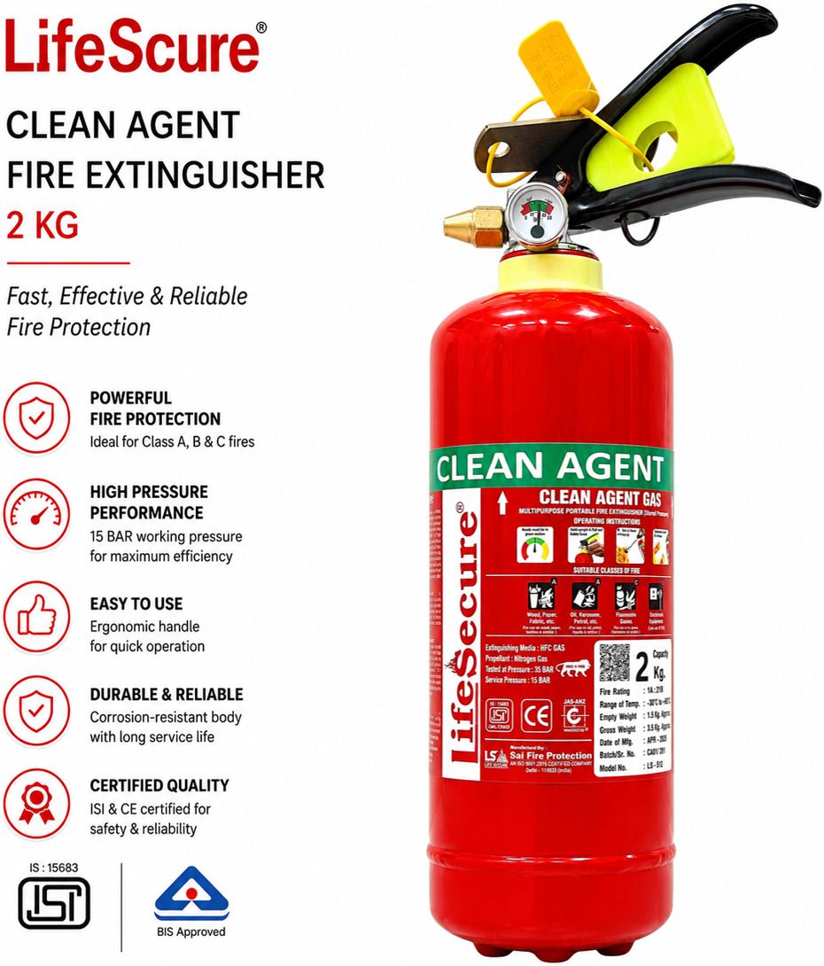 life secure LS-512 Clean Agent Gas Based S.P Type Fire Extinguisher Mount-picture-47