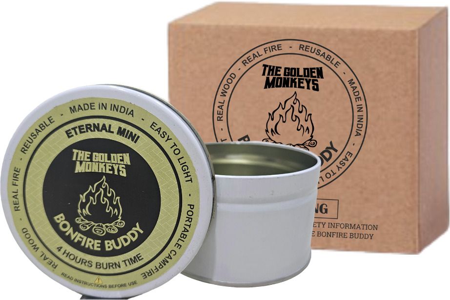 Bonfire Buddy - Fire Starter 2.5”: Charcoal/Wood Starter/Mini Stove Flint Fire Starter