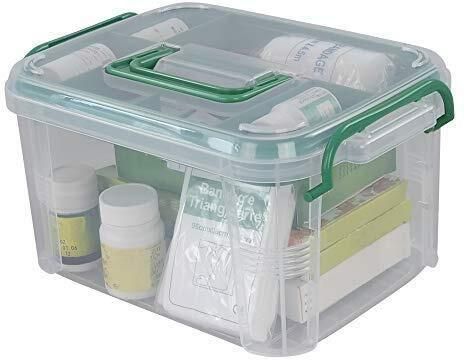 Na Medical Kit Medicine Organizer Box with Locking Lid & Carry Handle Pill Box-image-14