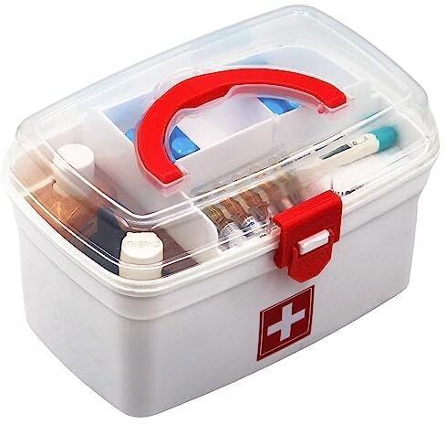 Multi-Purpose Regular Medicine Box with Handle Plastic Box Storage with Handle First Aid Kit-image-29