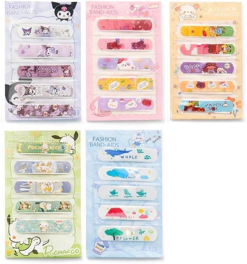 25Pcs Cute Kids Plasters, Waterproof Cartoon Adhesive Bandages for Children First Aid Tape-image-21