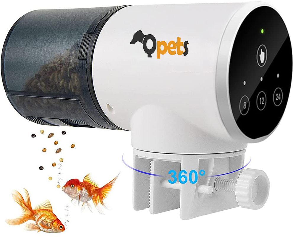 qpets Food Fish Tank Accessories Aquarium Auto Feeder Fish for Marine Aquariums Digital Automatic and Manual Fish Feeder-picture-33