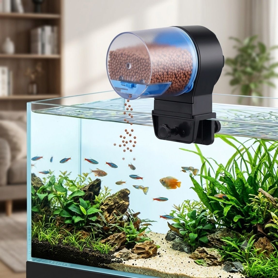 Automatic Aquarium Fish Feeder, 2 Mode Timer Food Dispenser for Fish Tank-A20 Automatic Fish Feeder-image-13