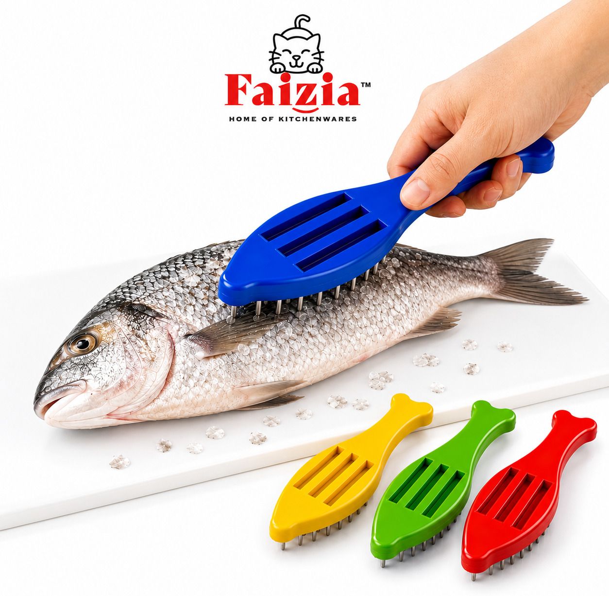 faizia Quick Fish Scale Remover | Fish Skin Peeler Scraper | Iron Nail Fish Cleaner Fish Scaler-picture-23