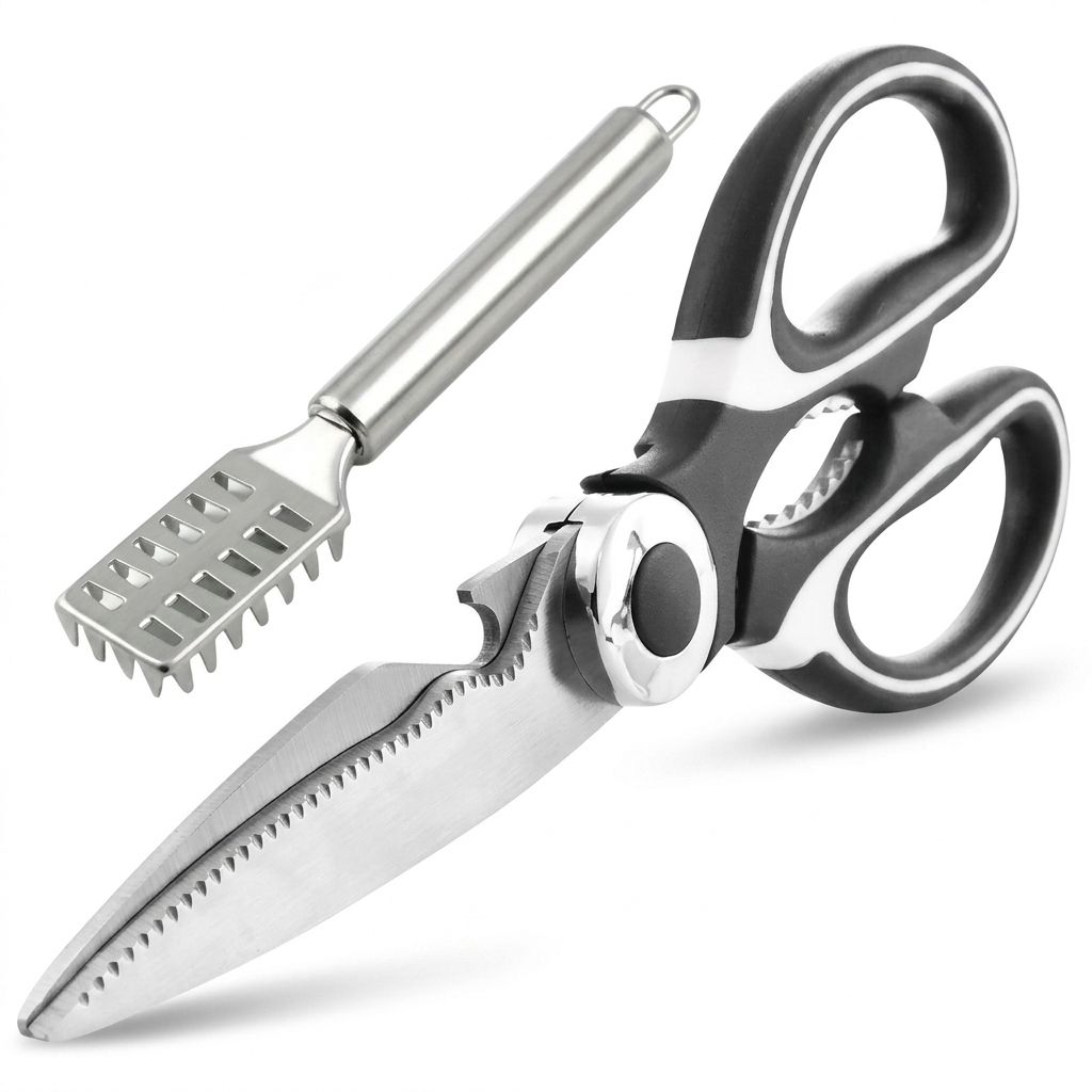 stellarware Stainless Steel Kitchen Combo Pack with Fish Scaler and Utility Scissors Fish Scaler-picture-41