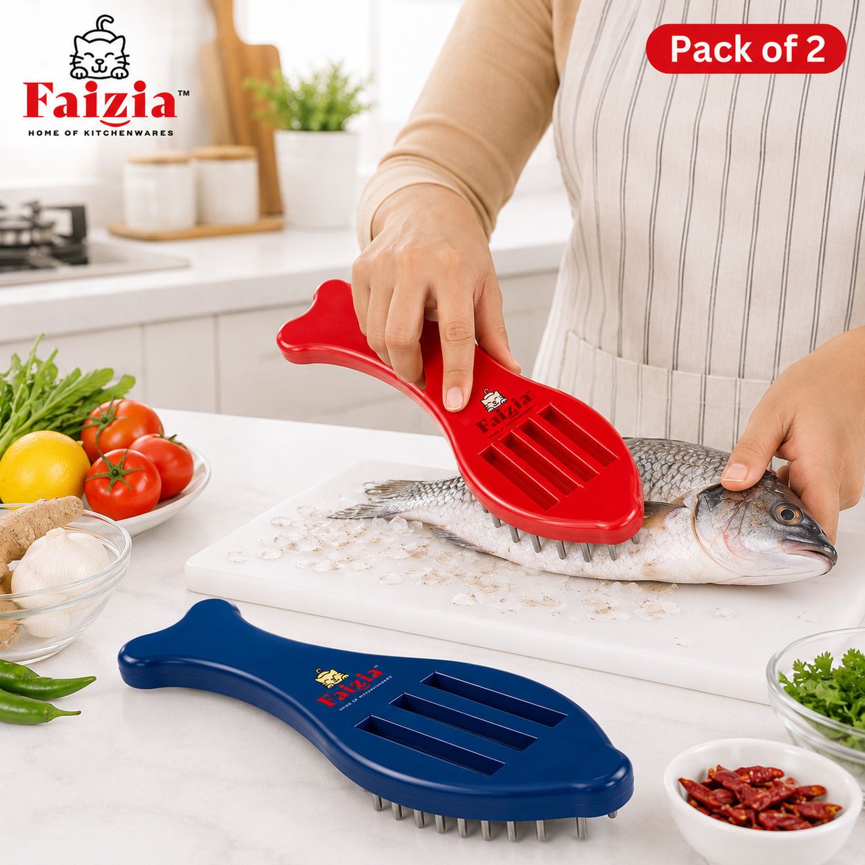 faizia Plastic Fish Scale Remover Cleaning Tool Portable for Seafood Preparation Fish Scaler-picture-21