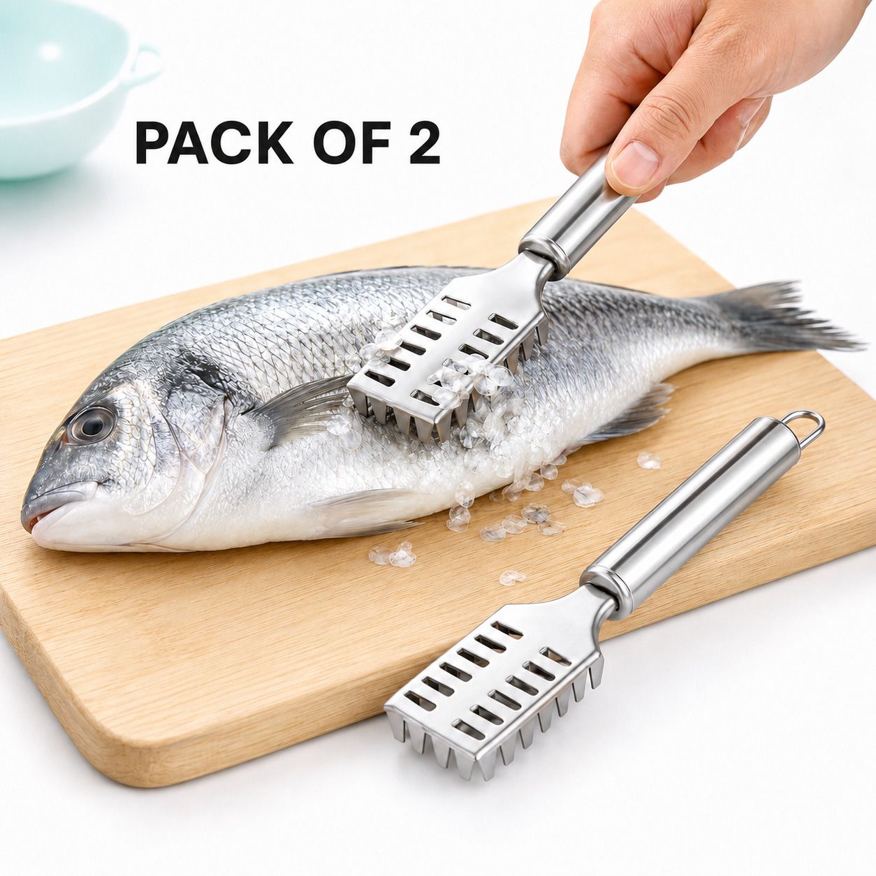 tavrisa Kitchen Steel Fish Scale Scraper Tool | Fish Skin Remover Stainless Steel Fish Scaler-picture-18