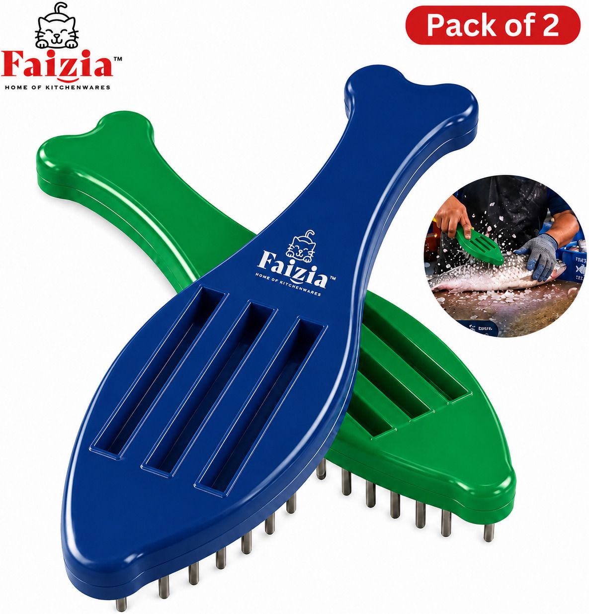 faizia Handheld Fish Descaler Tool for Home Kitchen Accessories Fish Scaler-picture-19