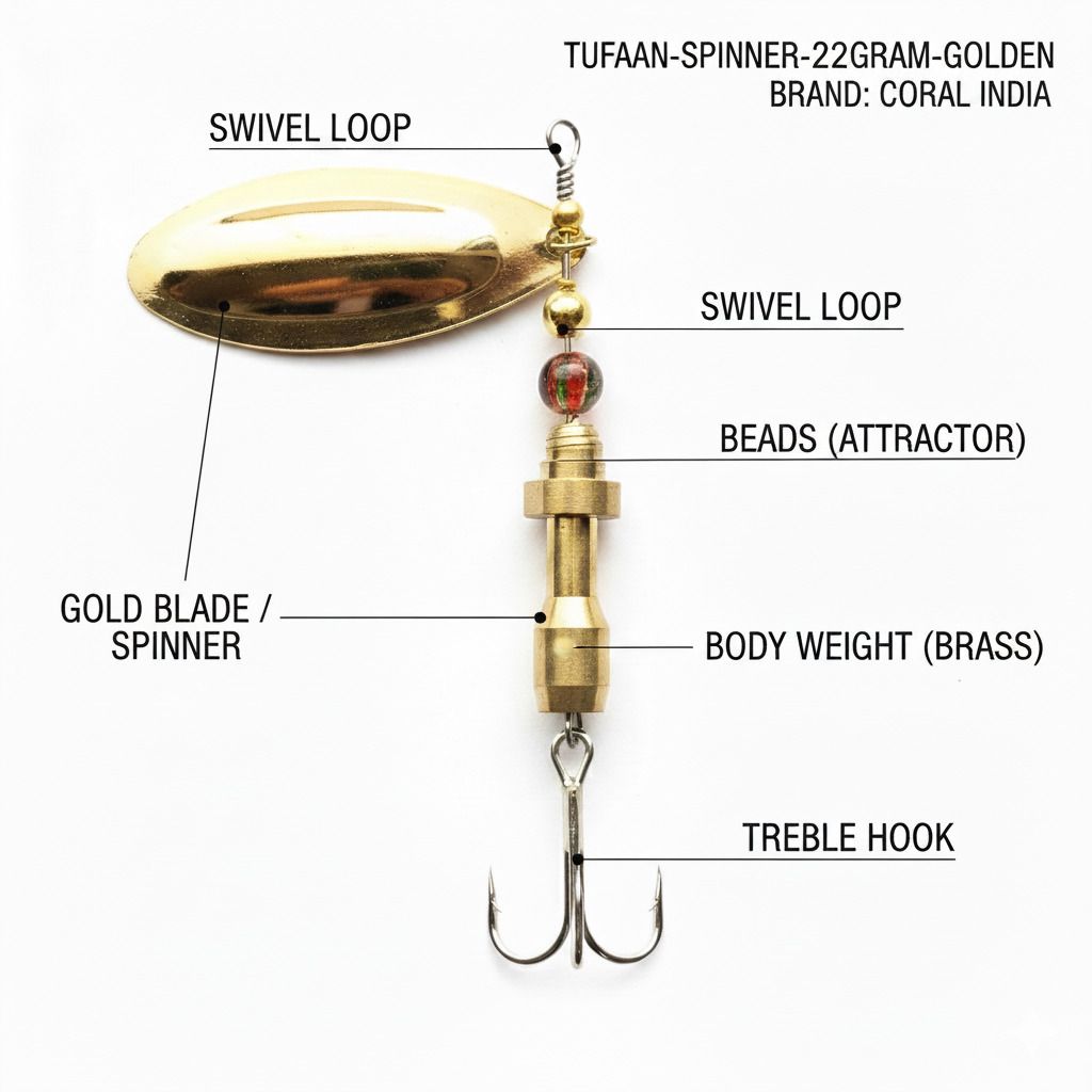 Spinner Bait Brass Fishing Lure-image-20
