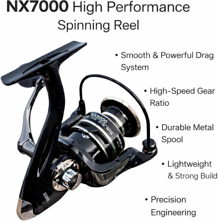 fishers choice Fishing Reel for Fresh Water and Lake Water Perfect for Catching Fish NX7000-picture-25