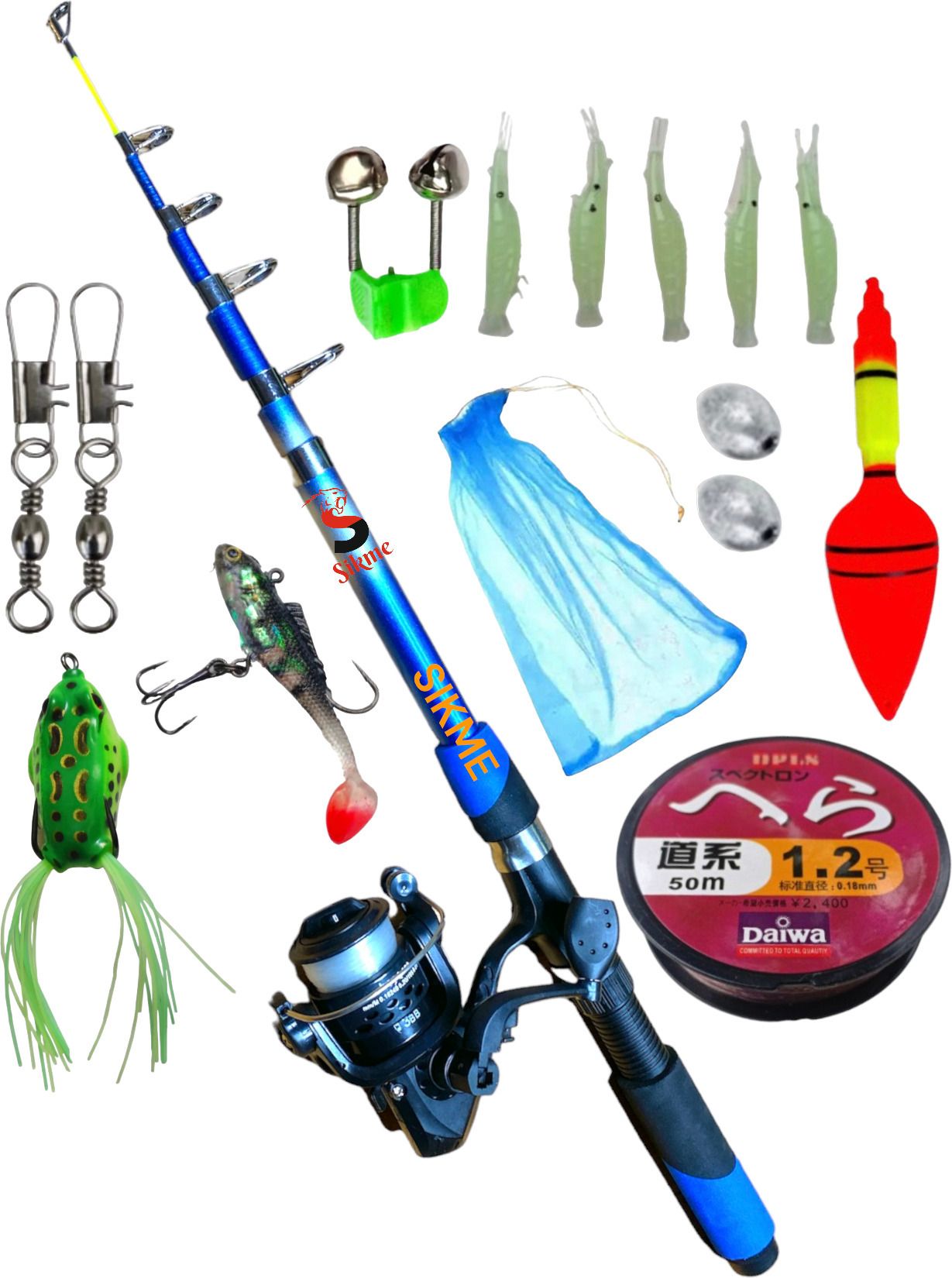 Adventurer's Arsenal: 7-Foot (210cm) All-Terrain Fishing Rod and Reel Duo Blue Fishing Rod-image-30