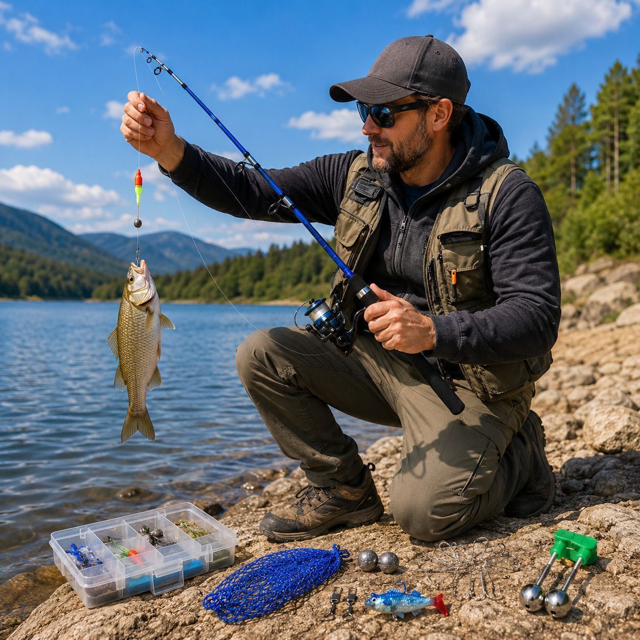 Complete Freshwater Fishing Kit 180 CM Telescopic Fishing Rod Combo Set Multicolor Fishing Rod-image-21