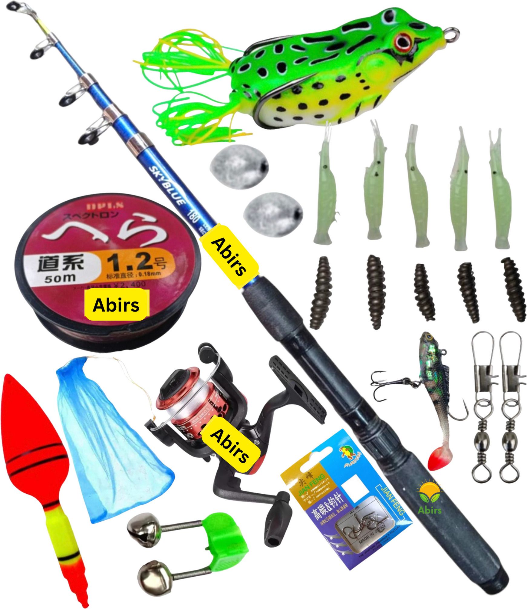 stylish and fashanable fishing set combo anglers fishing rod 180 cm SEN TIP Blue Fishing Rod-image-11
