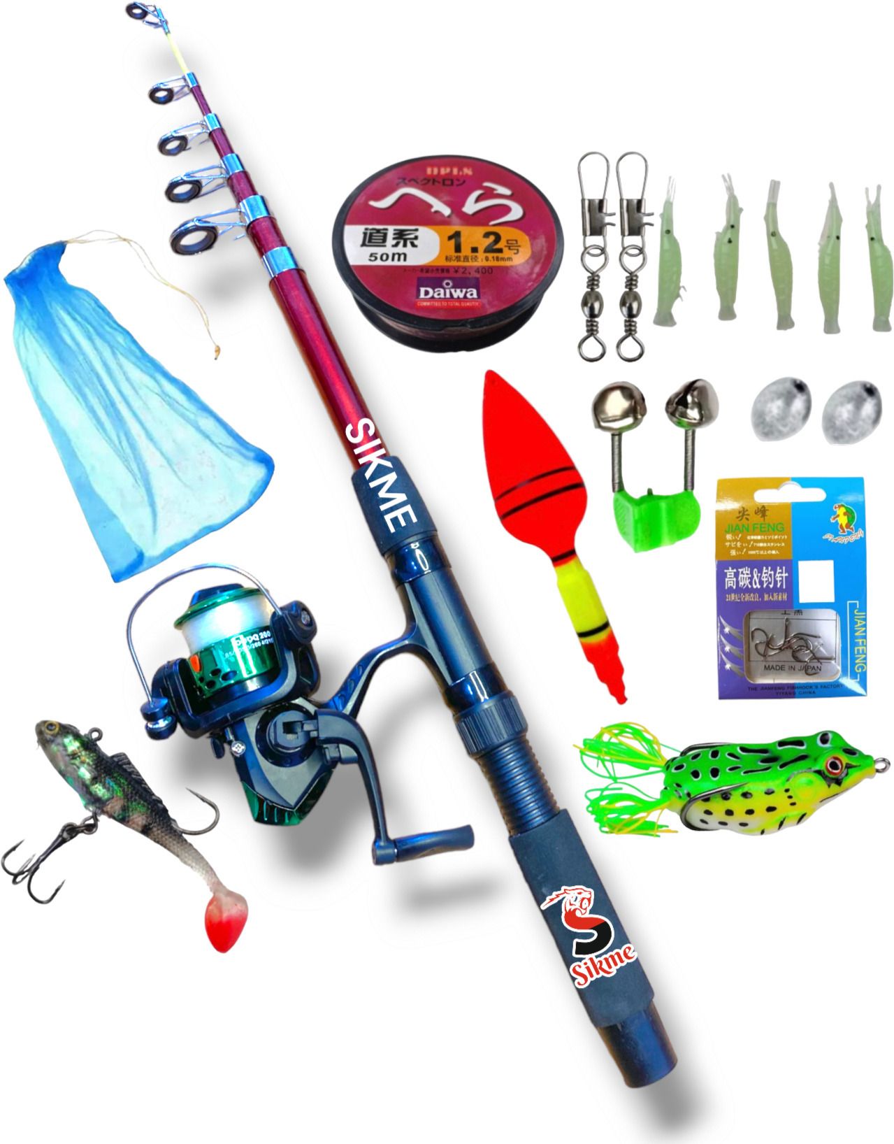 7ft (210cm) Fishing Rod and Reel Combo Set Precision Performance, Seamless Angling Multicolor Fishing Rod-image-2