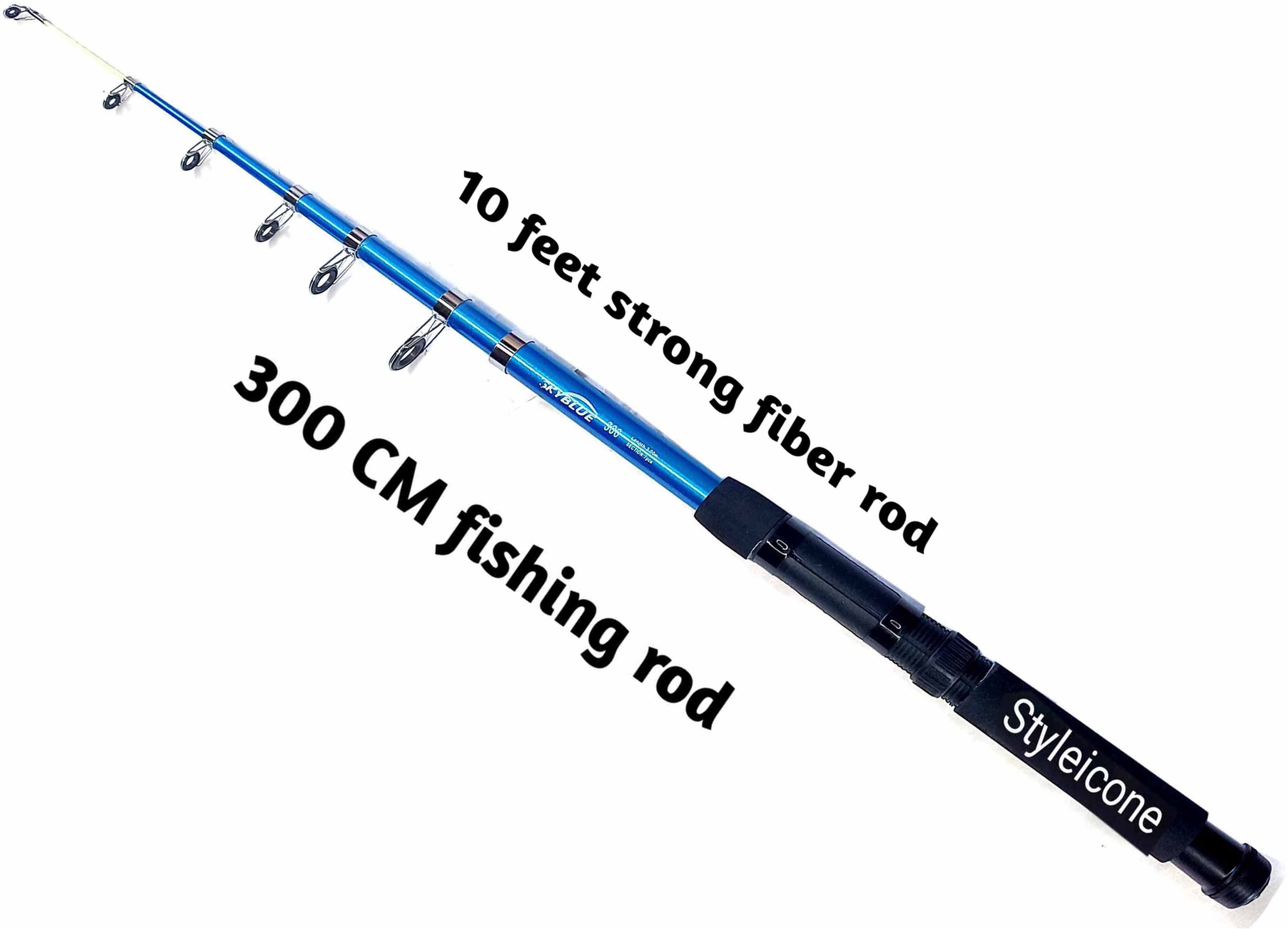 10 feet Telescope Fiber Fishing rod 360 cm -34562 Blue Fishing Rod-image-7