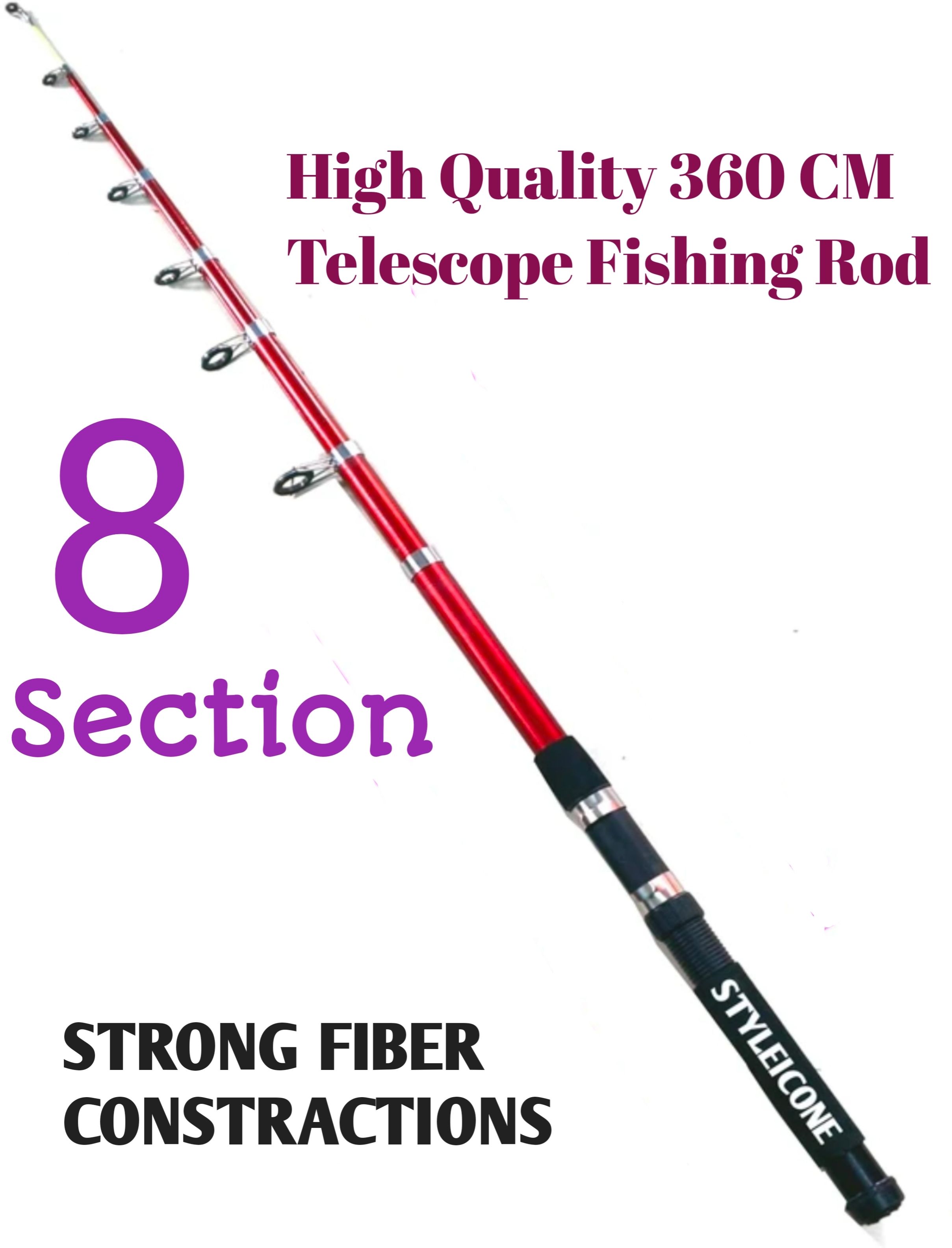 360cm Original 12 ft Strong Telescope fishing rod OR/33 Red Fishing Rod-image-48