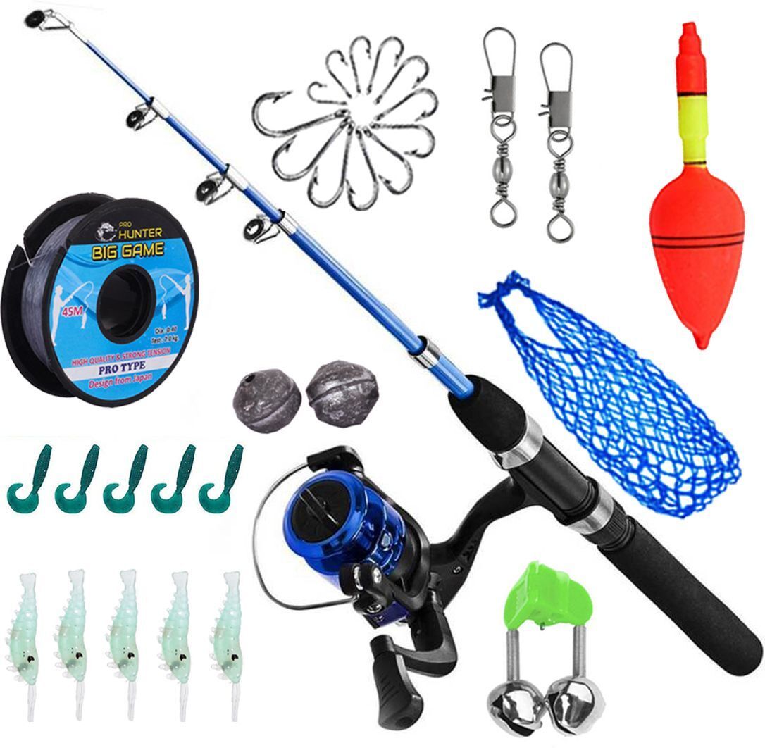 210cm 7ft telescope fishing rod and reel with all combo set (pack of 1) 7 feet Combo for Best Performance! Multicolor Fishing Rod-image-29