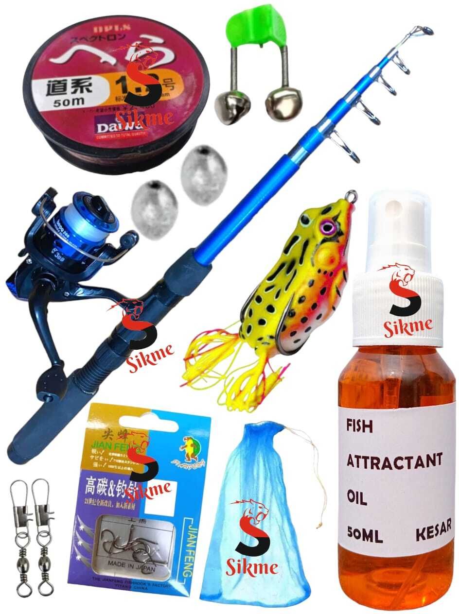 7ft Fishing Rod and Reel Combo Prime Angler's Gear Blue Fishing Rod-image-13