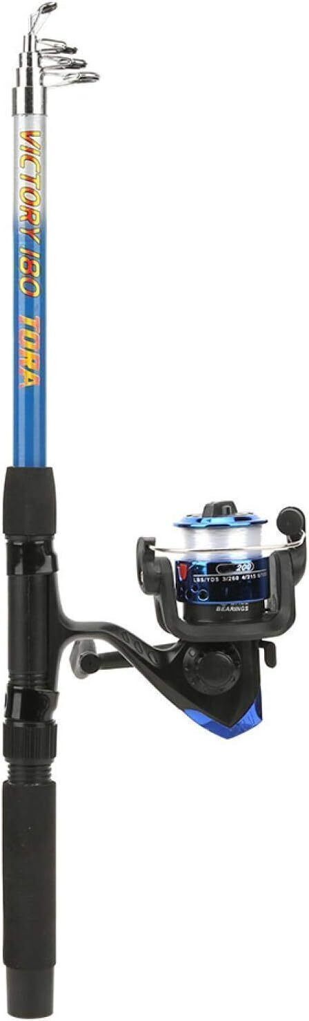 (180cm) Rod, Reel Combo 6ft Multicolor Fishing Rod-image-6