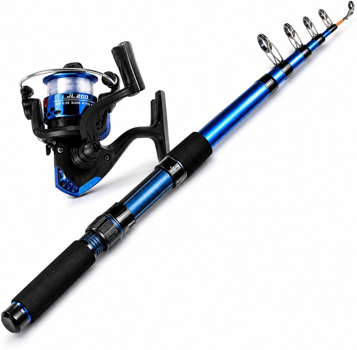 210 fishing set combo with reel bl-1 Blue, Black Fishing Rod-image-39