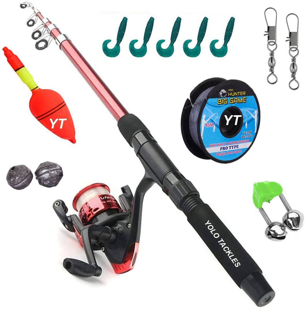 7ft (210cm) Fishing Rod and Reel Combo Set set with accessories Multicolor Fishing Rod-image-9