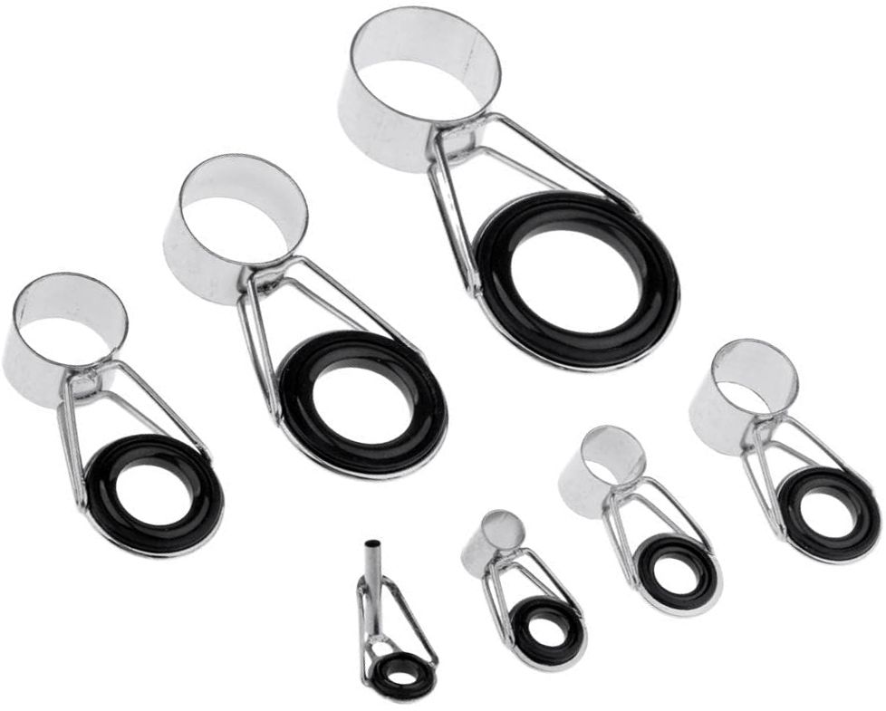 Fishing Rod Guide Rings TPS-7PCS-SLV Silver Fishing Rod-image-9