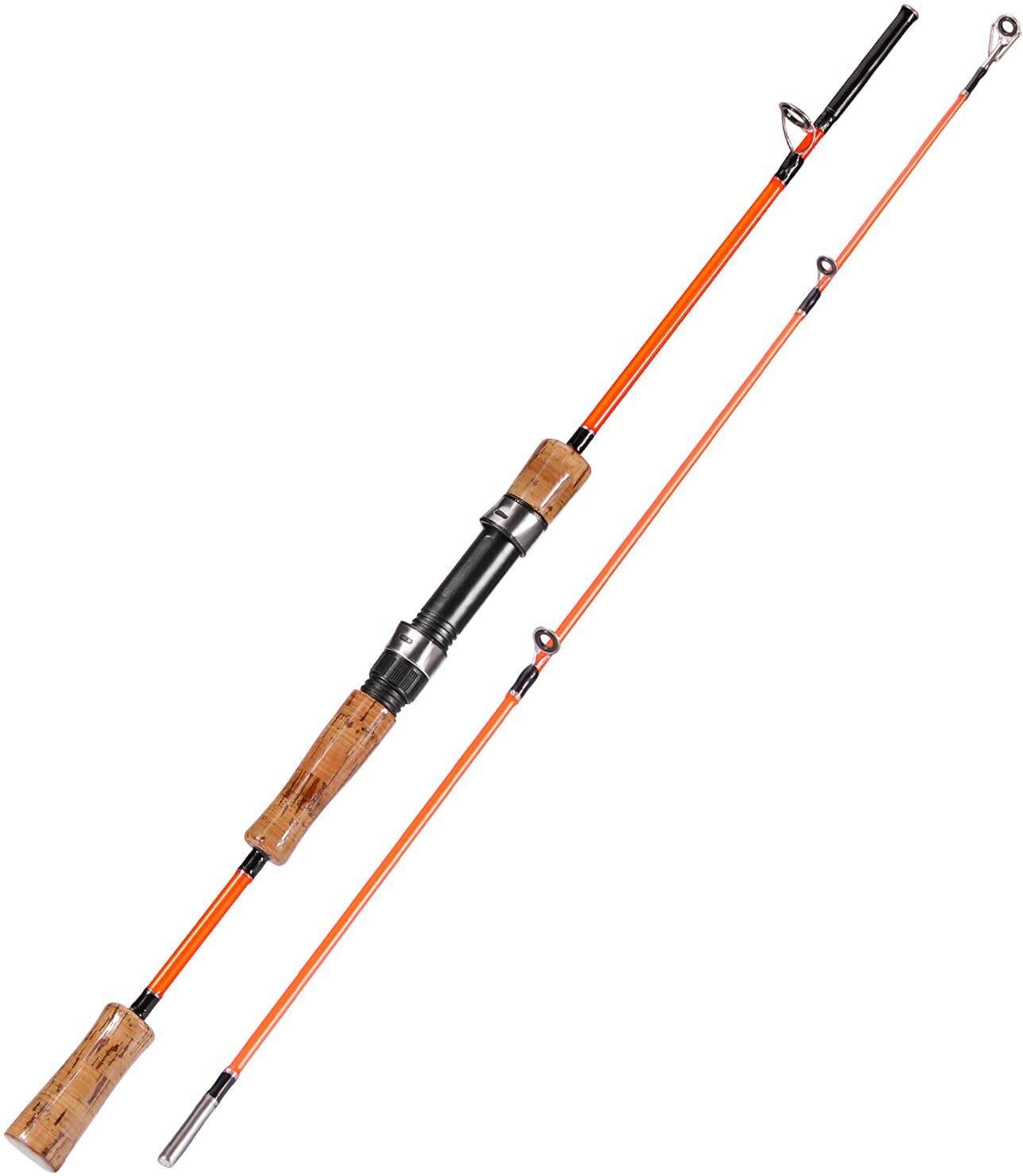 Fishing Rod, 2PC Fishing Pole with Cork Rod Handle-Orange SHIIMANO-1.5 Orange Fishing Rod-image-20