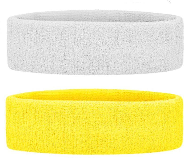 goness Cotton Sports Headband Pair for Men Women Sweat Absorbent Running Gym Pack of 2 Fitness Band-picture-18