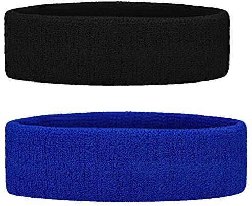 goness Cotton Sports Headband Pair for Men Women Sweat Absorbent Running Gym Pack of 2 Fitness Band-picture-36