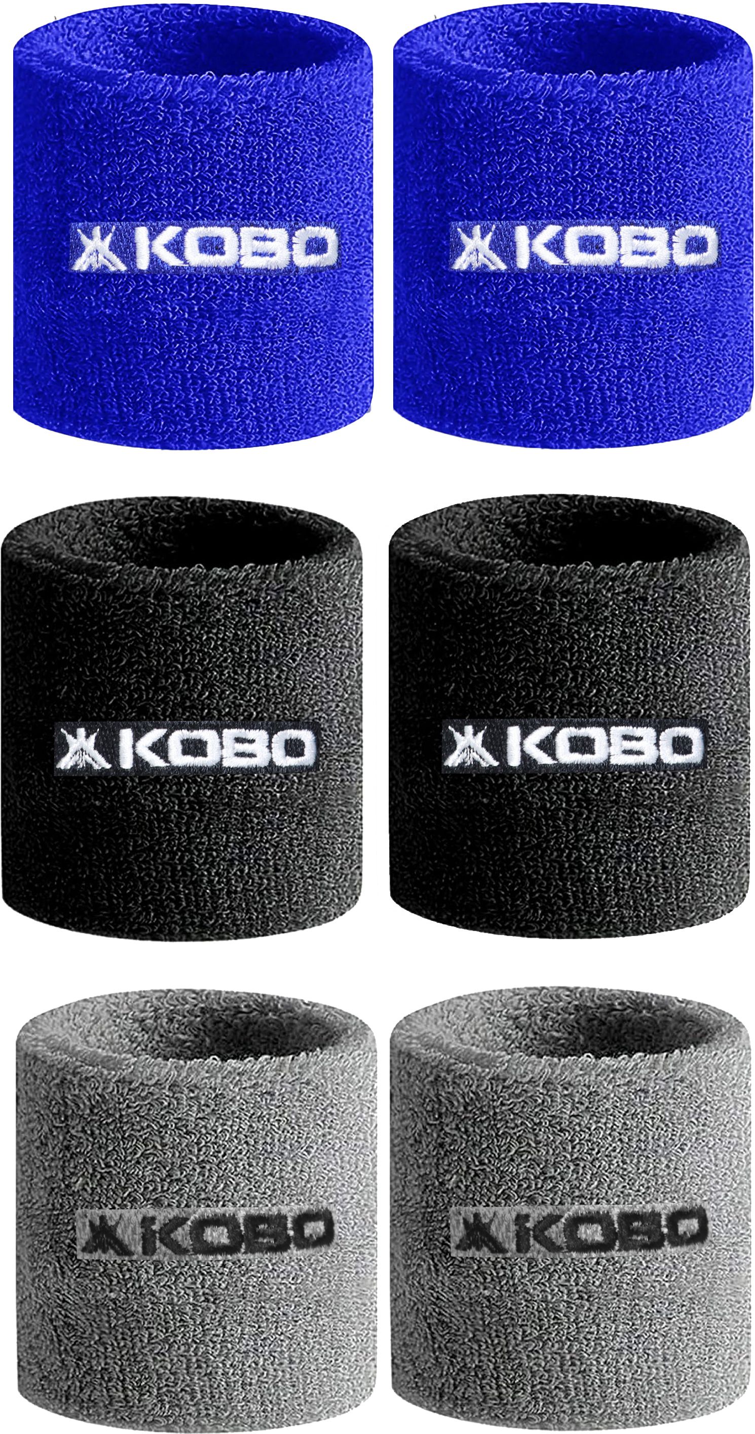 kobo 3" (3 PAIRS) Sweat Band Cotton Wrist Band Wrist Support for Gym, Exercise Fitness Band-picture-22