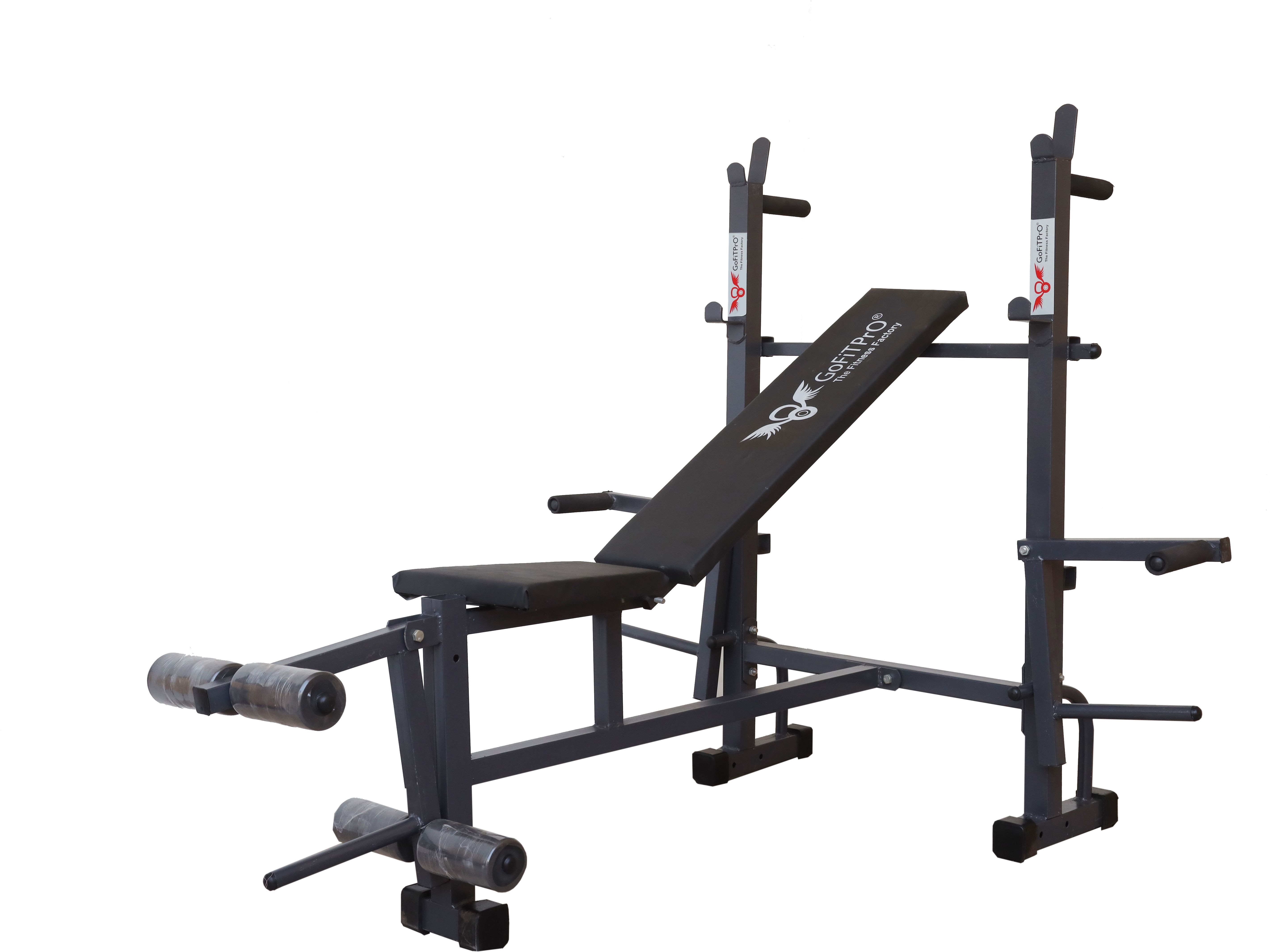 8 in 1 single support black (Prin) Multipurpose Fitness Bench-image-28