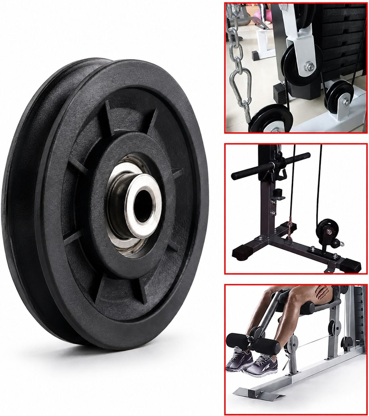 BUSH BEARING PULLEY 4 INCH PACK OF 6 PCS Multipurpose Fitness Bench-image-14