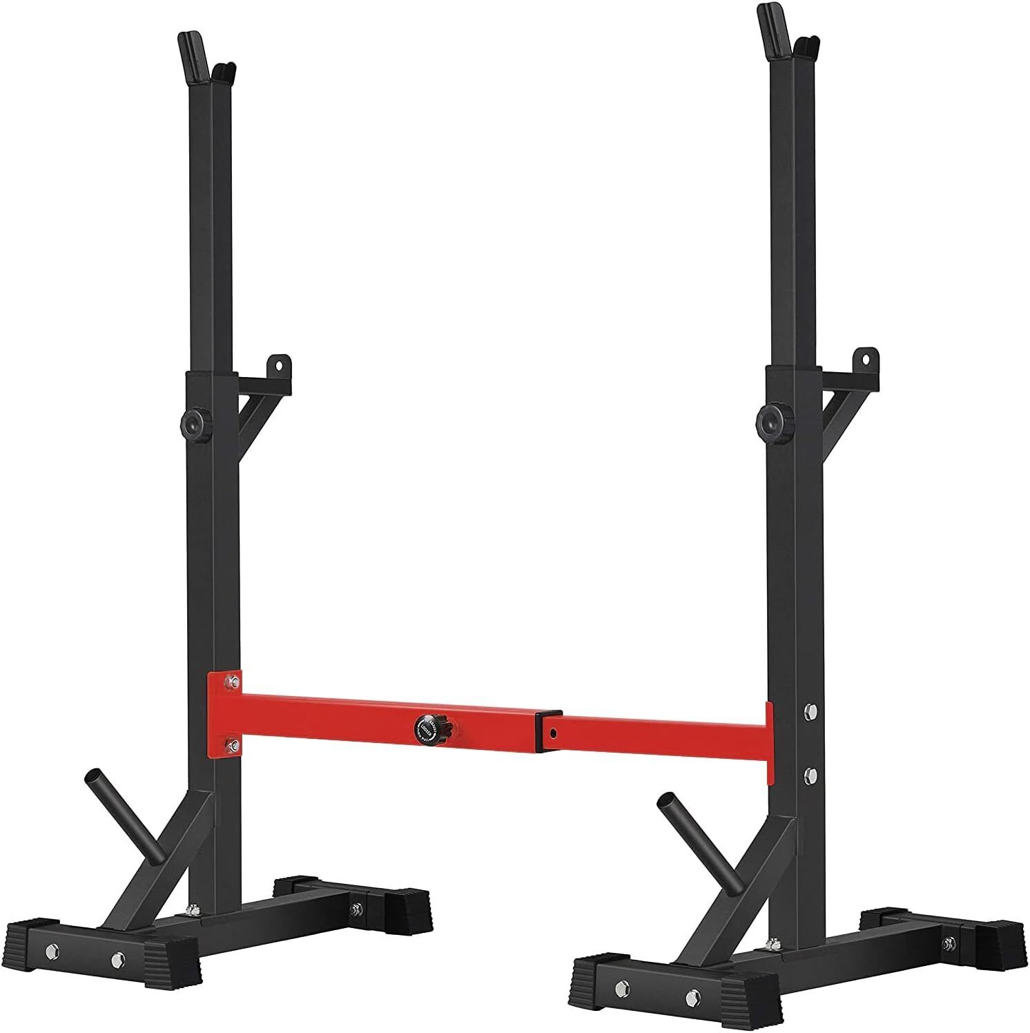 iris Squat Rack Stand for Home Gym Strength Training (Red) Multipurpose Fitness Bench-picture-14
