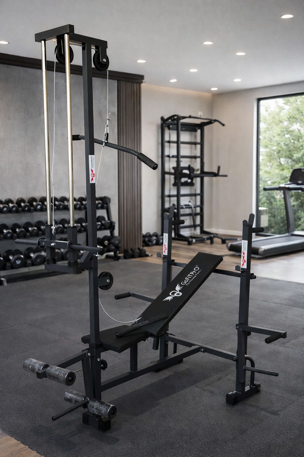 gofitpro 20/1 Single Support Fitness bench Black N Multipurpose Fitness Bench-picture-23
