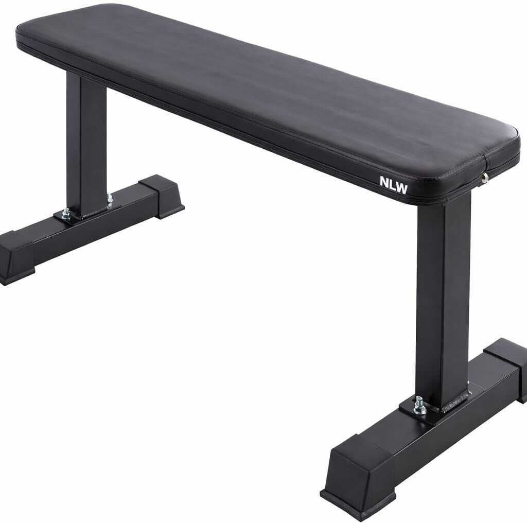 NLW Heavy Duty Flat Fitness Bench for Home Gym Flat Fitness Bench