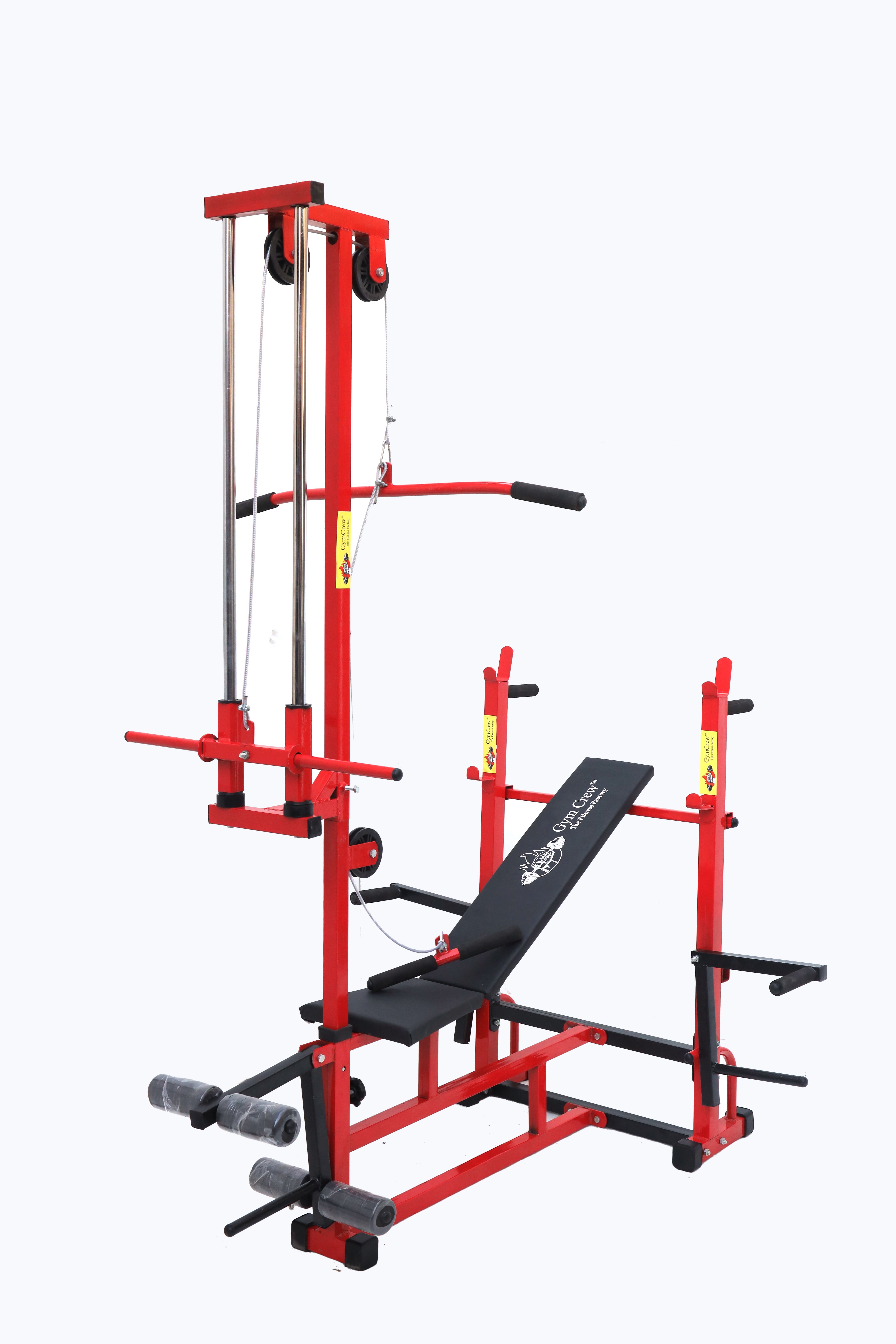 gofitpro 20/1 Double Support Red Black Prin Multipurpose Fitness Bench-picture-29
