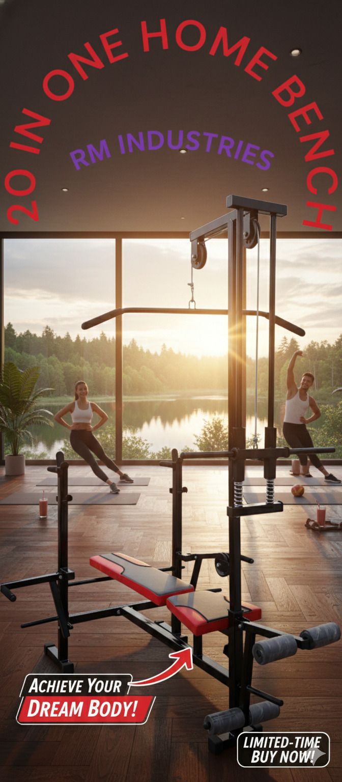 20-in-1 Adjustable Home Gym Bench Press Multipurpose Fitness Bench