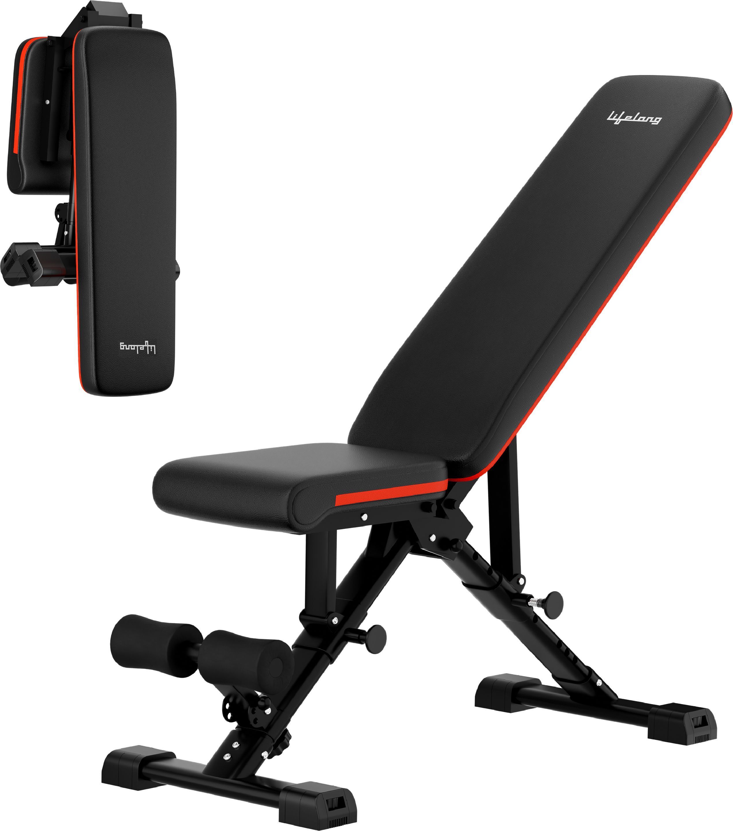 Strong Adjustable Foldable Gym Bench 3-in-1 Incline, Decline & Flat Weight Bench Multipurpose Fitness Bench-image-1