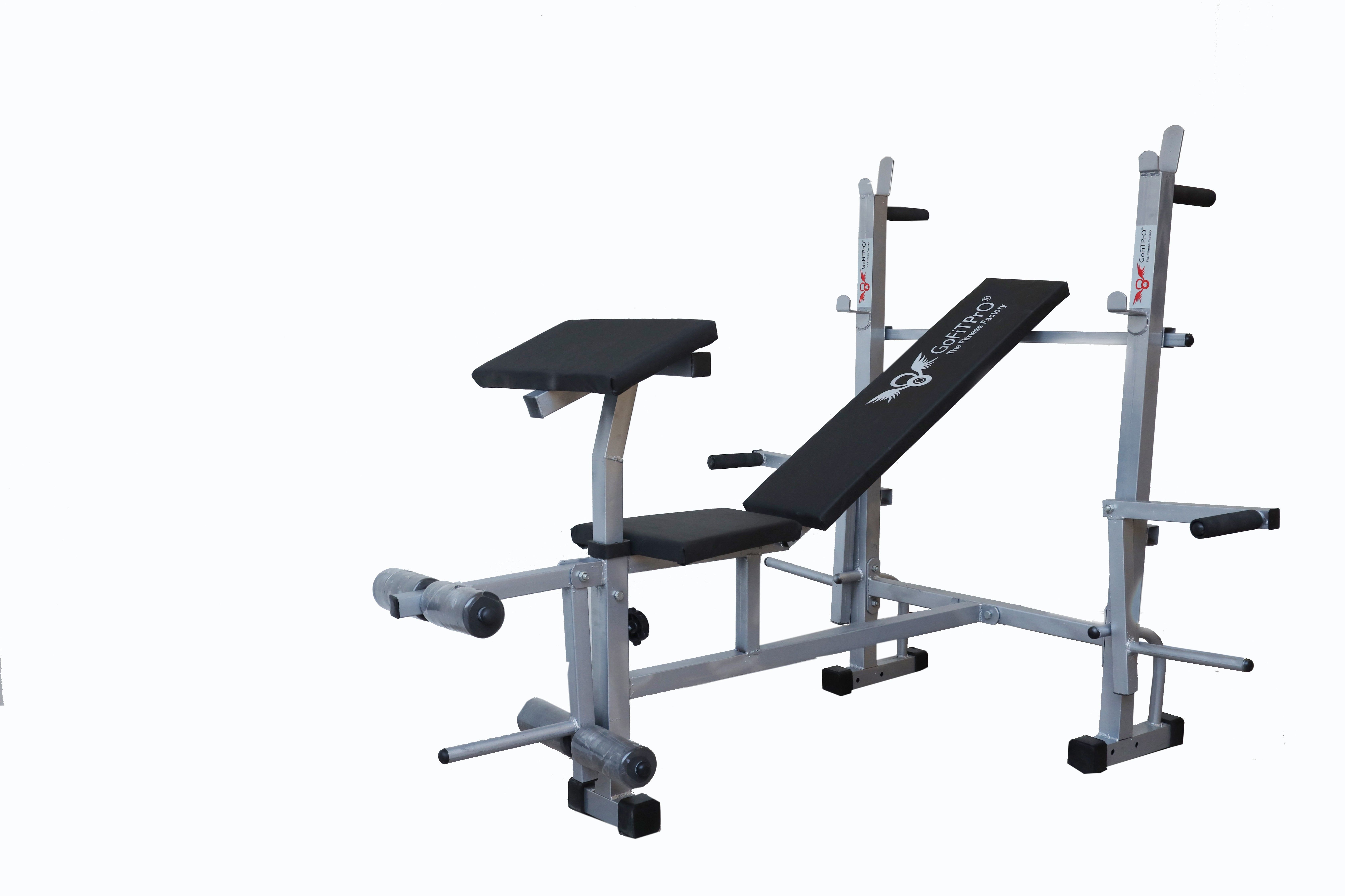 Single Support 7 IN 1 GYM BENCH SILVER COLOUR (SS Prin) Multipurpose Fitness Bench