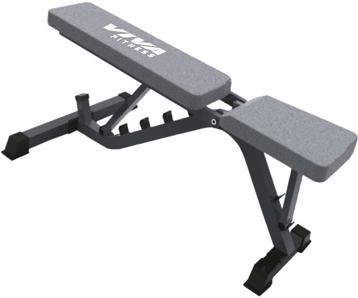 viva fitness Adjustable Bench Flat, Incline & Decline with Leg Support Utility Bench Flat Fitness Bench image 1