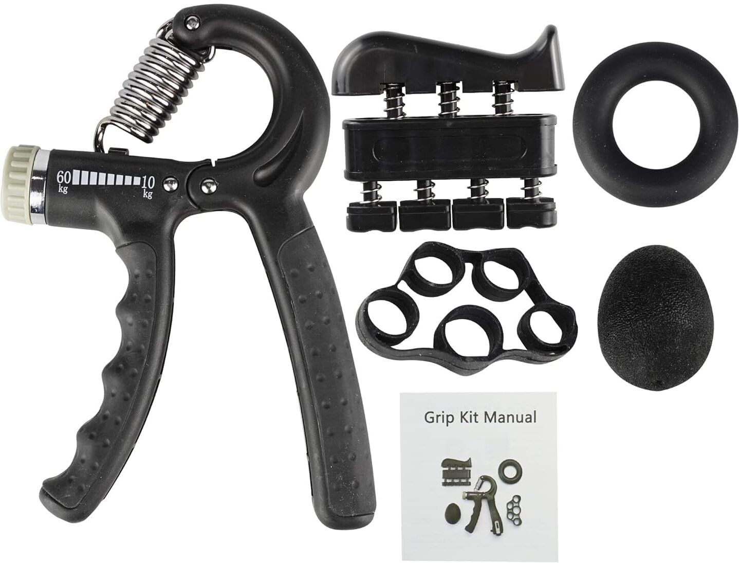 vk super Hand Grip Finger Strengthener Exercise 5 Pack Fitness Accessory Kit Kit-picture-2
