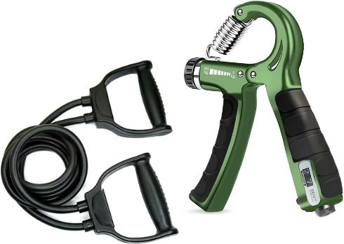Double Toning Tube with Counter Hand Gripper Combo | Hand Grip/Fitness Grip-image-45