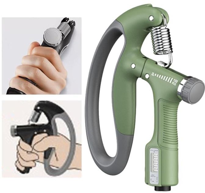 ukarus D- Shaped Hand Gripper With Counter Timer| Hand Grip 100KG Strengthener Hand Grip/Fitness Grip-picture-0
