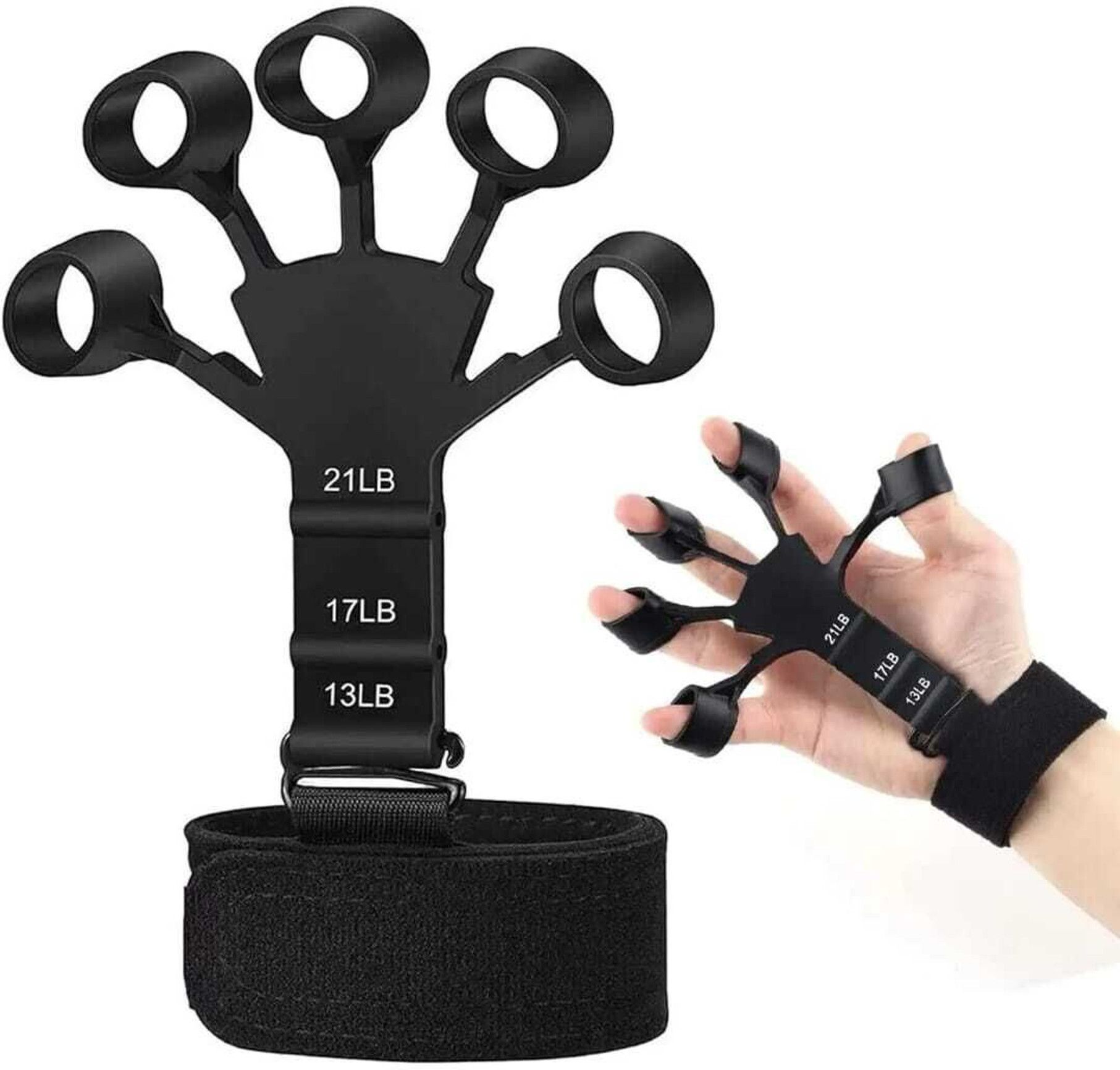 bh bodyholic Adjustable Finger Exerciser Hand Grip Strengthener | 13LB, 17LB & 21LB Resistance-picture-42