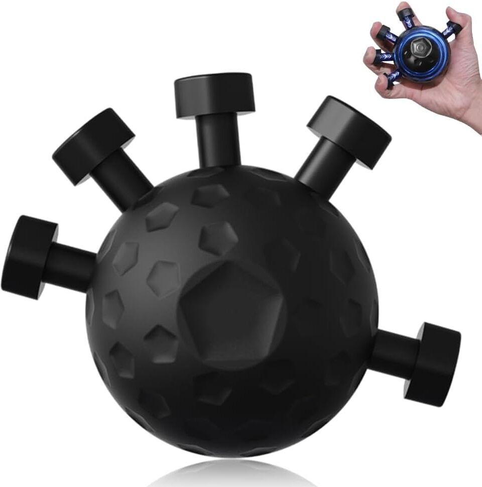 Hand Grip Strengthener Ball | Finger Strength Trainer | Forearm & Wrist Exerciser | Grip Strength Training Ball for Men & Women | Stress Relief & Hand Exercise | Black-image-18