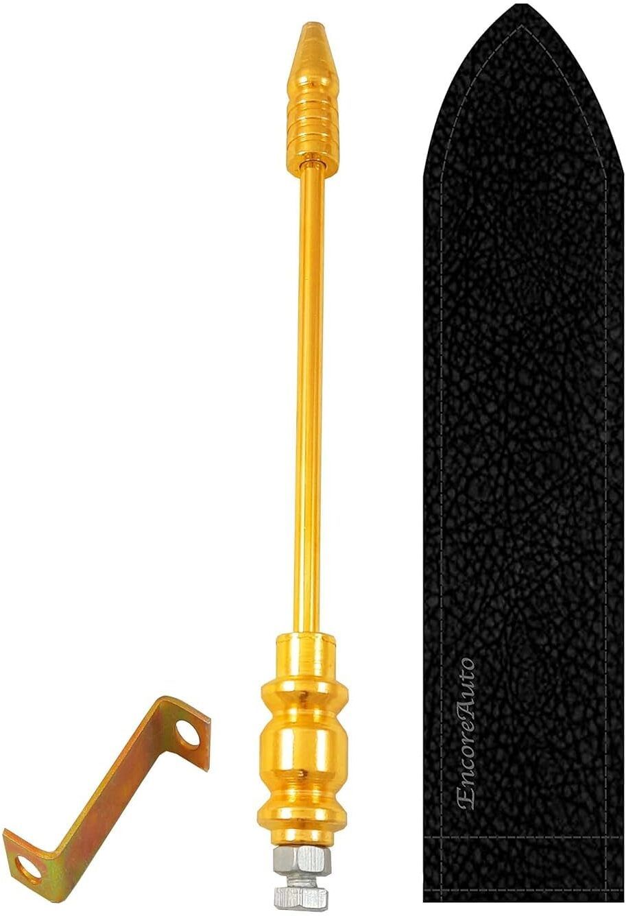 Golden Car Flag Rod with Bracket and Cover for All Car Models Windsock Car Window Flag-image-13