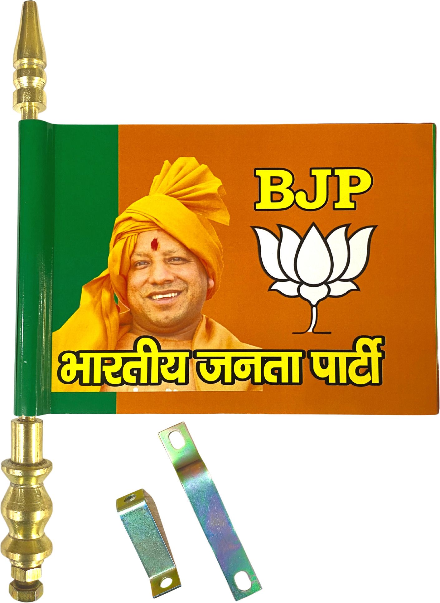 BJP Party Car Bonnet Flag Yogiji Modiji Printed Rectangle Car Window Flag-image-41