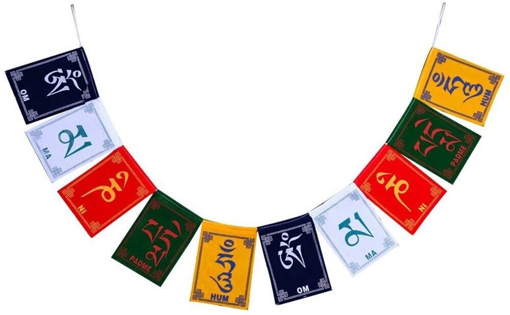 Tibetan Prayer Flag Rectangle Car Dashboard Flag-image-0
