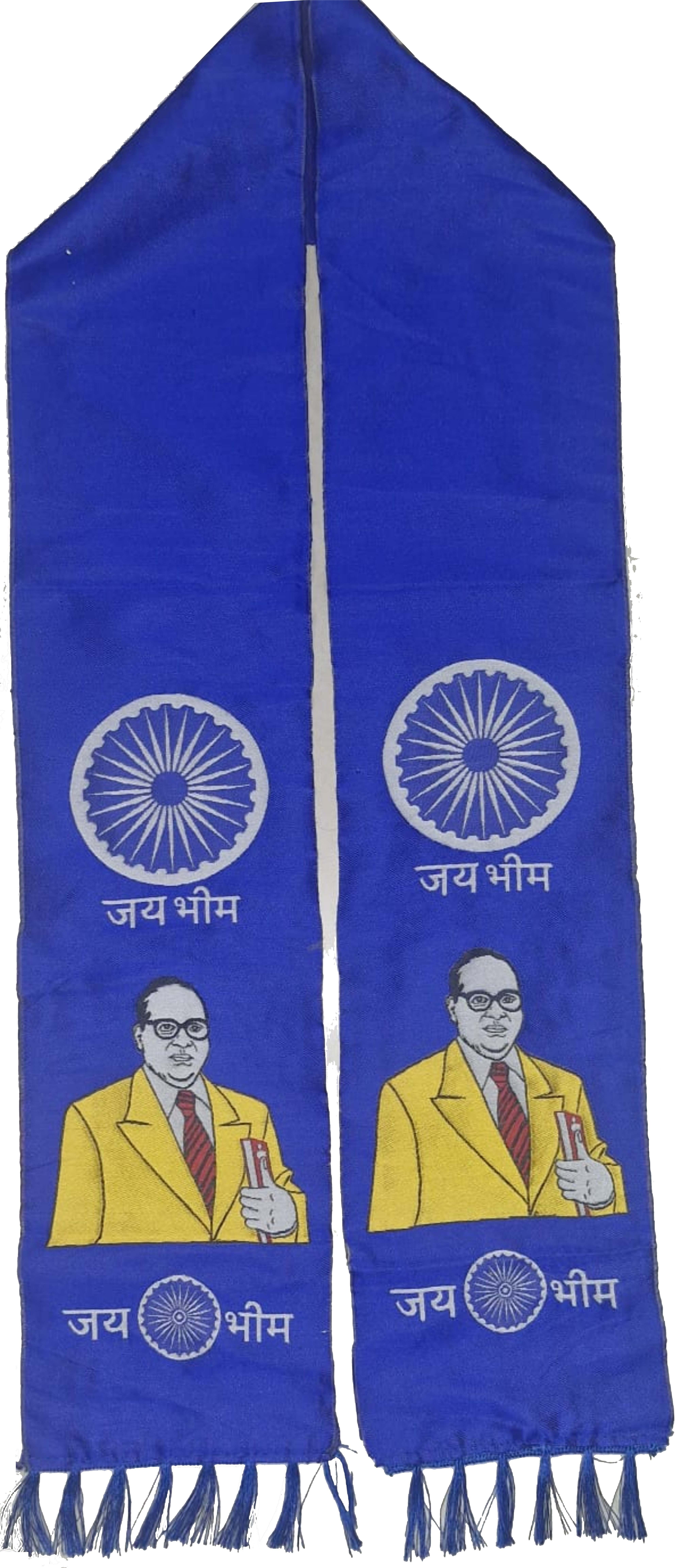 omg Baba Saheb JAI BHIM Blue Dupatta With Embroidery Rectangle Body Flag-picture-19