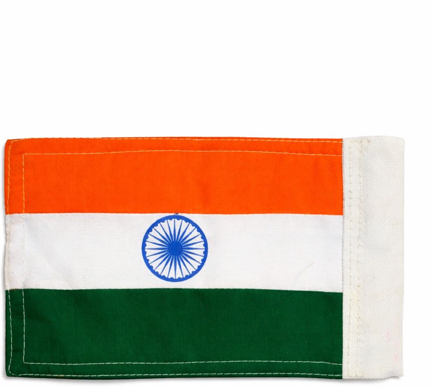Indian (National) Car Flag for Car Bonnet – Without Rod | Premium Cotton Flag Tear Drop Outdoor Flag-image-1